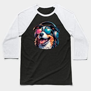 Slovensky Kopov Smiling DJ with Headphones and Sunglasses Baseball T-Shirt